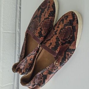FRYE Leather Snake Skin Print Flats Shoes Size 9